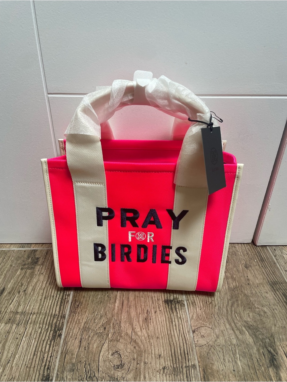 G/FORE PRAY FOR BIRDIES CANVAS SQUARE Golf BAG Hot Pink Kop NEW